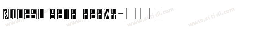 NiceSL Beta Heavy字体转换